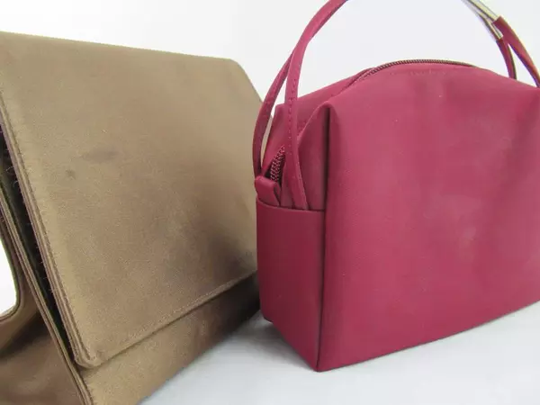 Lot of 2 Vintage Clutch Evening Bags Calvin Klein Brow Red Small