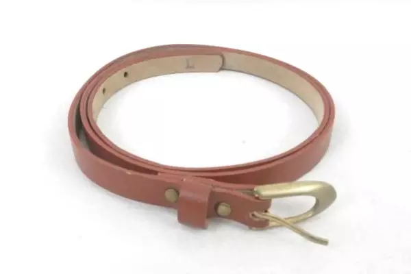 Lot of 3 Vintage Skinny Fashion Belts Women's Size M/L Blue Rust Brown Black