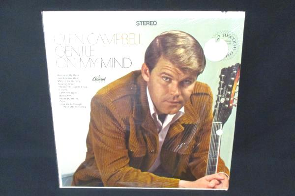 Lot of 2 Glen Campbell Vinyl LP Gentle On My Mind & A Satisfied Mind
