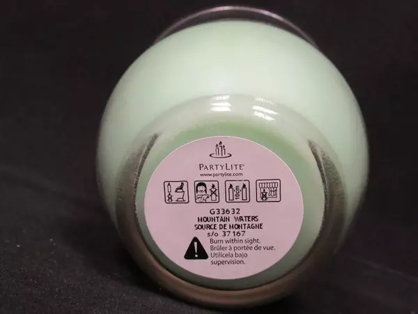 PartyLite Jar Candle G33632 Mountain Waters 3.7oz Mini Barrel Scented