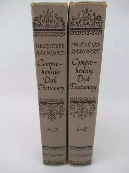 Thorndike Barnhart Comprehensive Desk Dictionary 2 Volume Set A-K & L-Z 1958