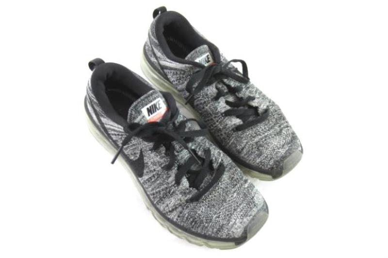 Nike Flyknit Max Women's Sneakers Size 10 Grey Black Swoosh 620659-105
