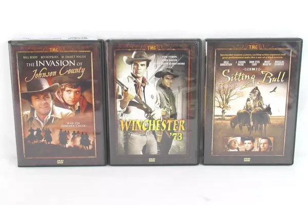 Lot of 3 Western TMG DVDs Sitting Bull Winchester '73 Invasion of Johnson County
