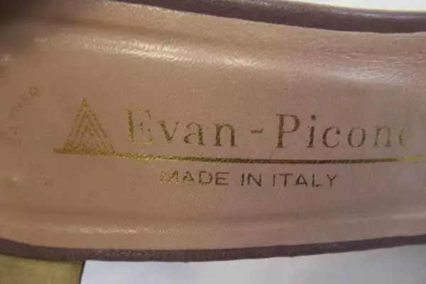 Vintage Evan Picone Purple Heels Women's Size 8.5 M Leather Peep Toe