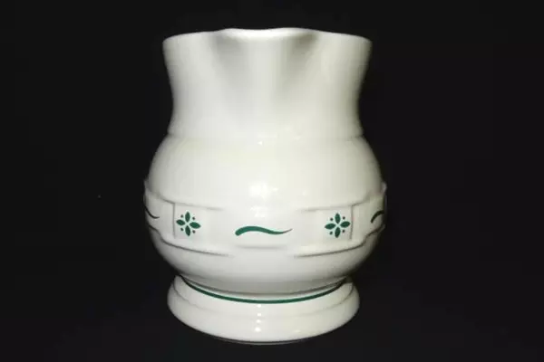 Longaberger 32 oz. Pitcher Woven Traditions Heritage Green White