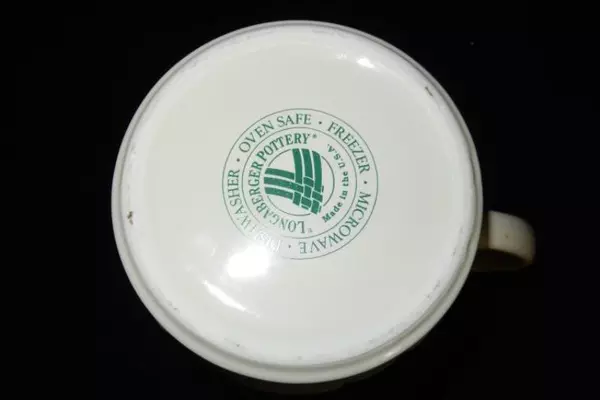Longaberger 32 oz. Pitcher Woven Traditions Heritage Green White