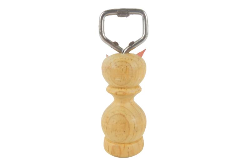 Vintage Wood Bottle Cat Shape PTO Vallarta Mexico Beer Bottle Opener Bar