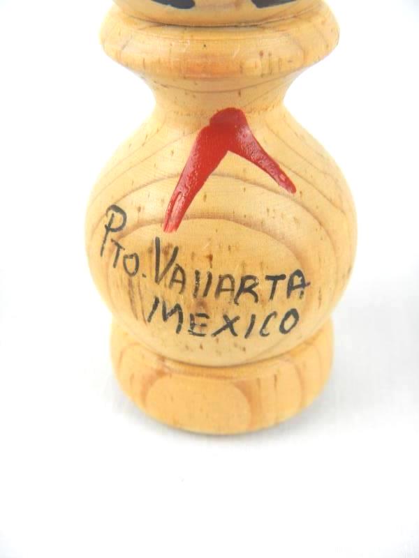 Vintage Wood Bottle Cat Shape PTO Vallarta Mexico Beer Bottle Opener Bar