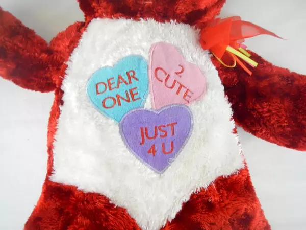 Dan Dee Red Teddy Bear Valentine's Day Love Romance Candy Hearts 22"