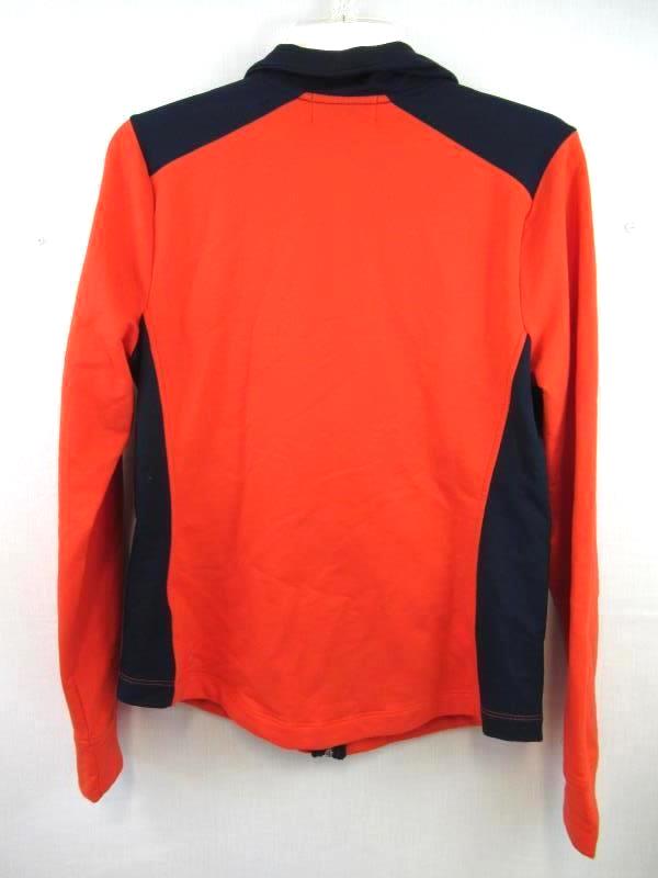 Ralph Lauren L-RL Active Jacket Coat Orange Navy Blue Pockets Women's Size M