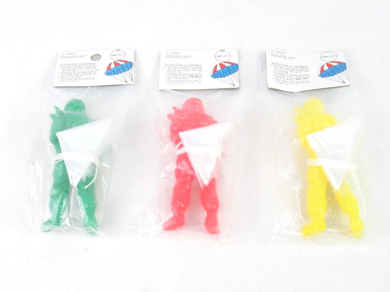 Lot of 3 Vintage 1990's Dare-Devil Parachute Army Solider Toy Jumper Sealed Toy