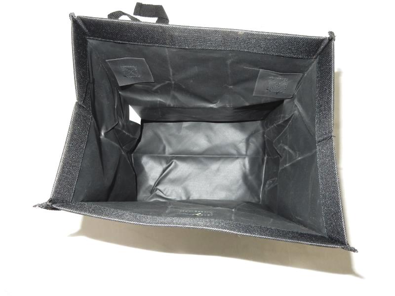 Dazz Black Canvas Car Wastebasket Trash Can Clips On Head Rest Hanging