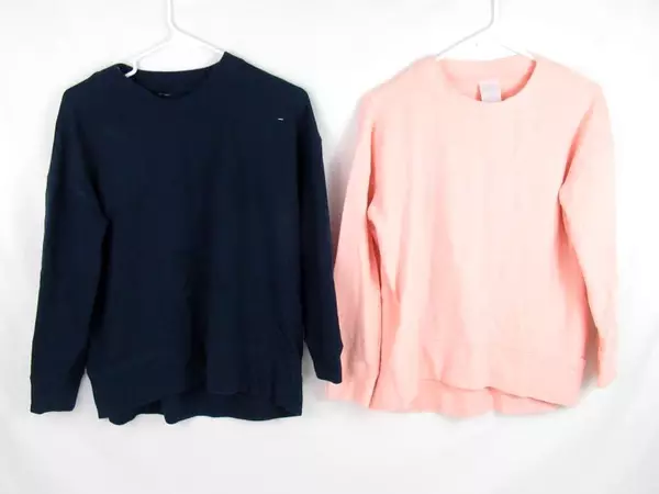 Lot of 2 Secret Treasures Pink Blue Sleepwear Tops Women's Size XS Long Sleeve