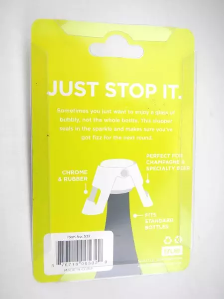 Champagne Stopper Works For All Sparkling Beverages and Beer by True NEW