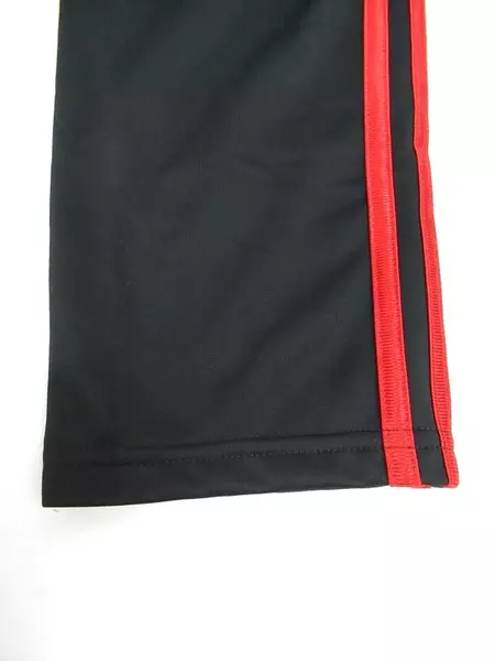 Adidas Black Straight Leg Sweatpants Children's Size M (10/12) Red Stripes
