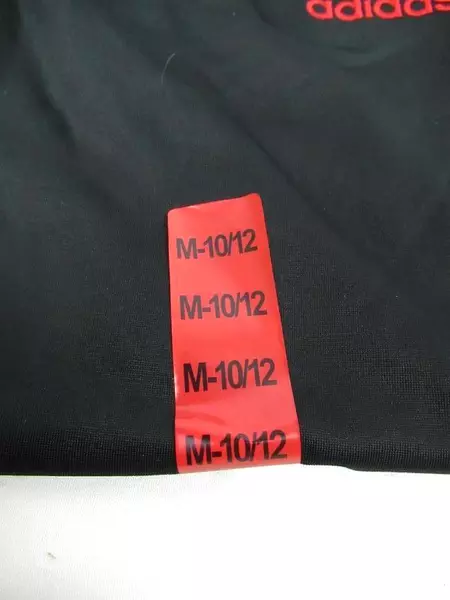 Adidas Black Straight Leg Sweatpants Children's Size M (10/12) Red Stripes