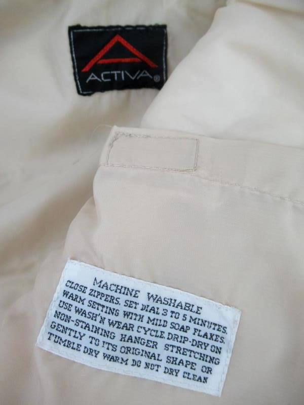 Vintage Activa Jacket Coat Puffer Gold Beige Women's Size L