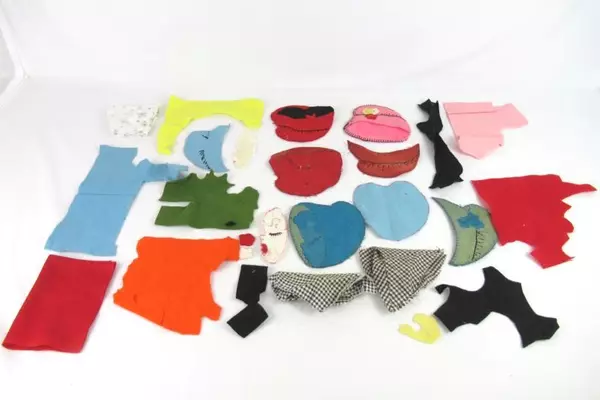Lot of Felt Fabric Scrapes For Crafting Quilting DIY Collage Sewing