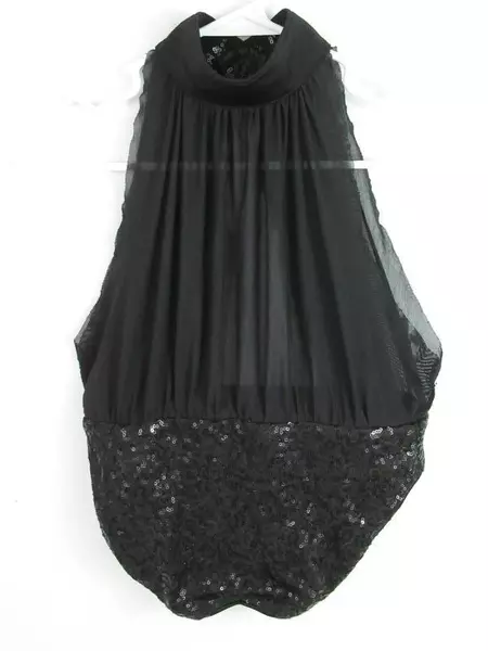 Tenth House Dance Costumes Sequin Mesh Bra Top Women's Size SA Black TH17031