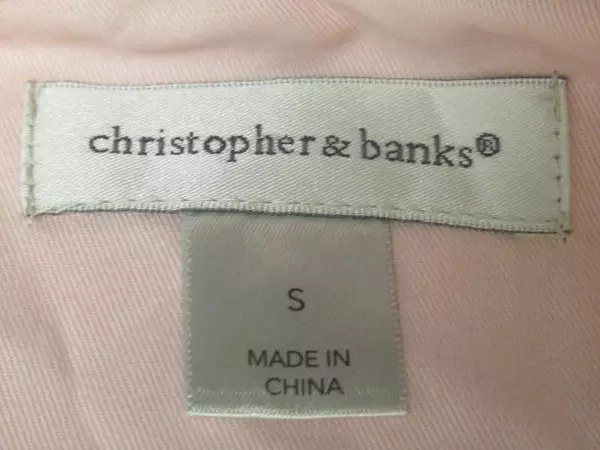 Christopher & Banks Light Pink Trucker Jacket Women's Size Small Denim-Style