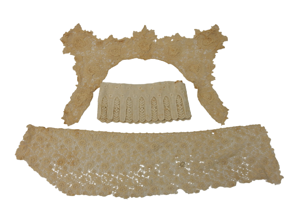 Lot Of 15 Vintage Lace Crochet Trims Beige Cream Cutters With Some Flaws