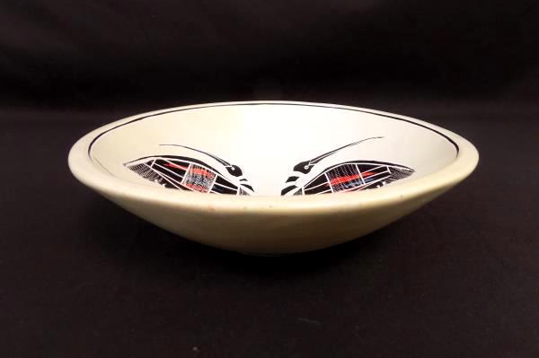Australian Kiwi Ceramic Art Pottery Set - Bowl with Spoon Rest Small Bowl Handle