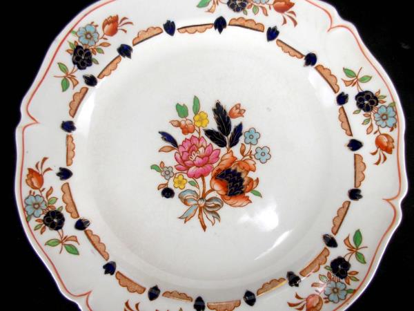 Lot of 4 Woods Ware England FLORA Pattern Small Plates Floral Wood & Son