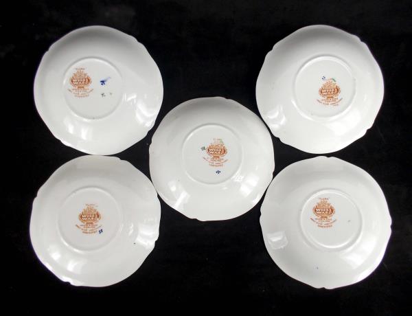 Lot of 5 Woods Ware England FLORA Pattern Soup Platter Floral Wood & Son