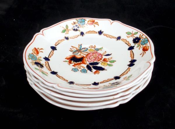 Lot of 5 Woods Ware England FLORA Pattern Soup Platter Floral Wood & Son