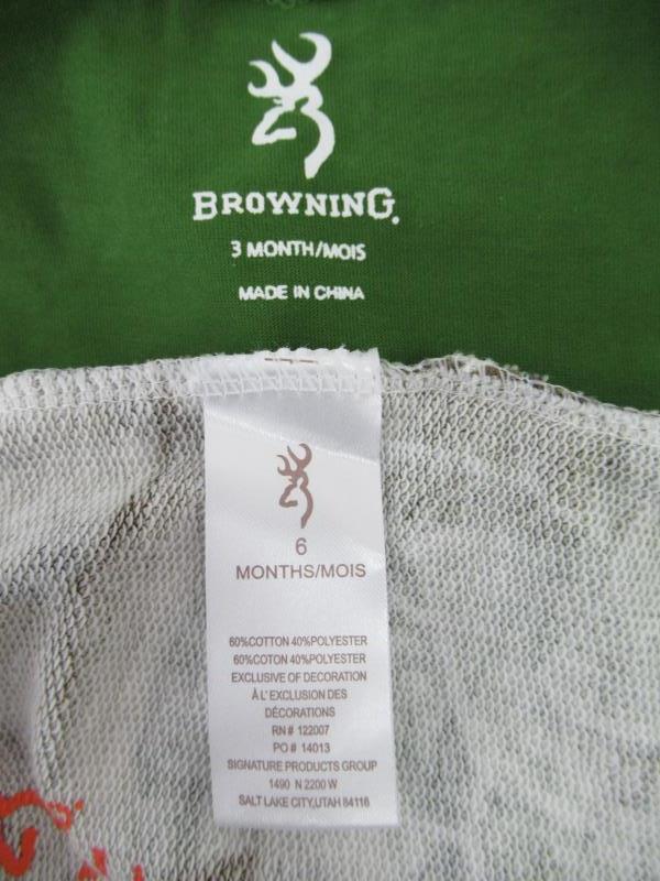 Browning Shorts Tank Top 2-Piece Set Green Brown Infant Boy's 3 & 6 MO