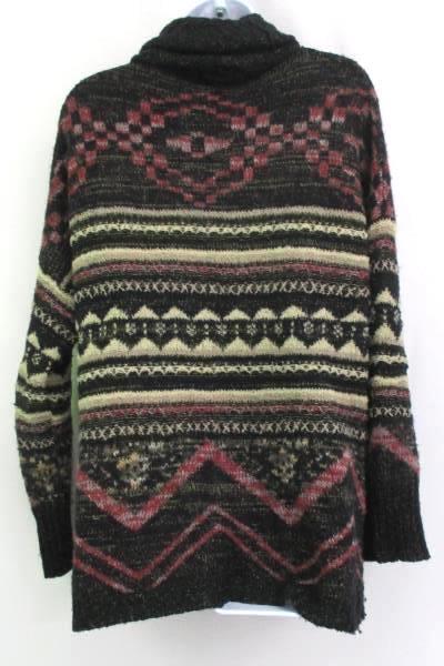 Junior Girls Lucky Brand Sweater Sz M Multi Colored Zig Zag Print