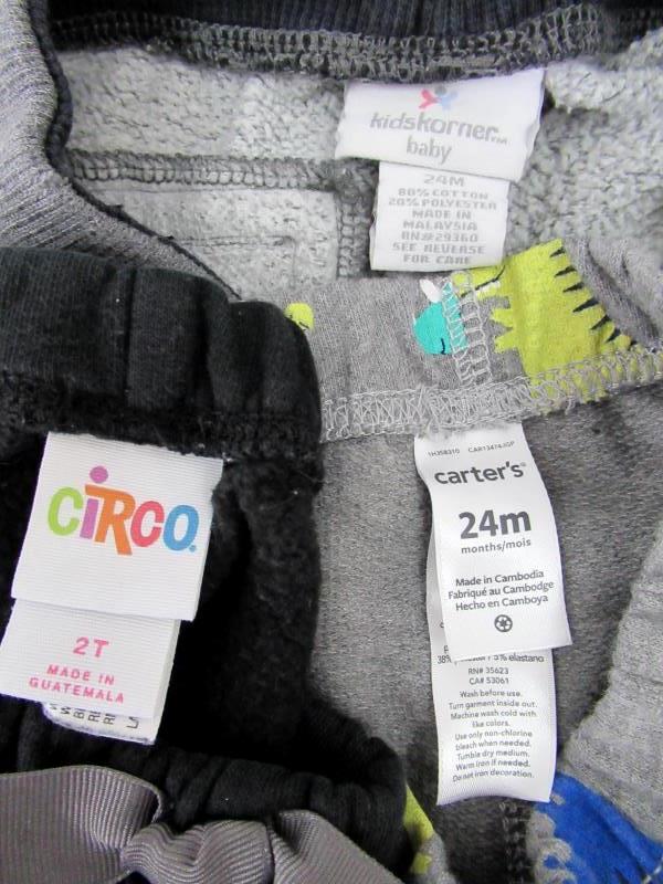 3 Sweat Pants Circo Carters Kidskorner Black Grey Multicolor Infant Boy's 24M