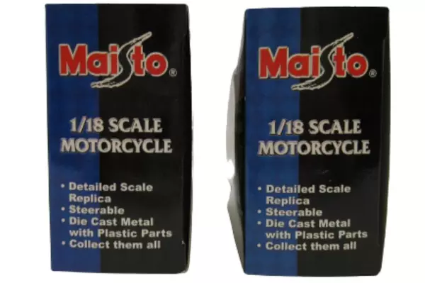 Lot of 2 Maisto Die Cast Metal Motorcycles 1:18 Munch Blue Gray Sealed Box