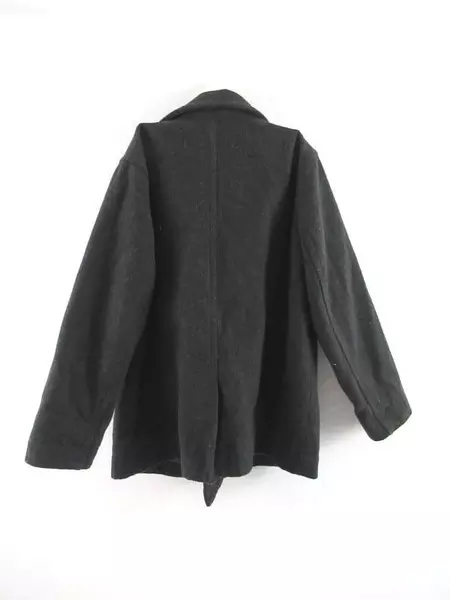 Old Navy Girl's Recycled Wool Blend Pea Coat Size Small 6 7 Gray Double Breasted