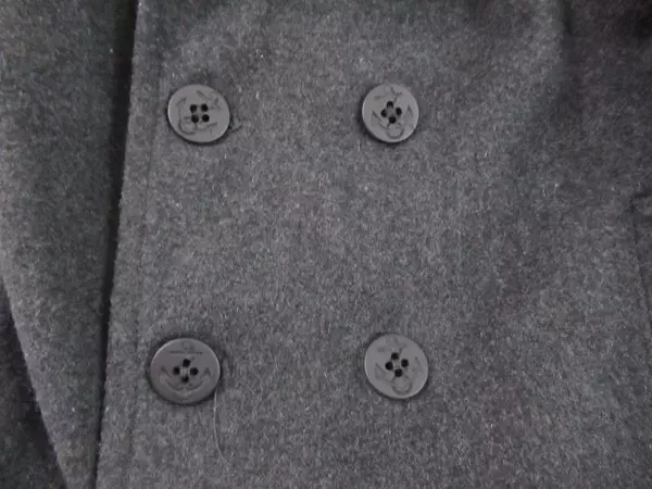 Old Navy Girl's Recycled Wool Blend Pea Coat Size Small 6 7 Gray Double Breasted