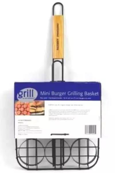Grill By HD Designs 9 Mini Burger Grilling Basket Grilled Sliders Nonstick