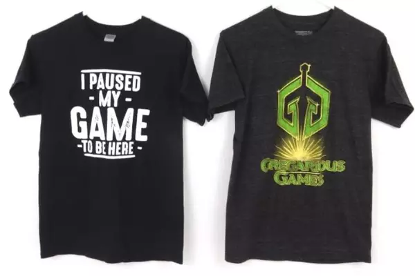 Lot of 5 Men's Short Sleeve Tee Shirts Size Small Gaming Gregarious Games