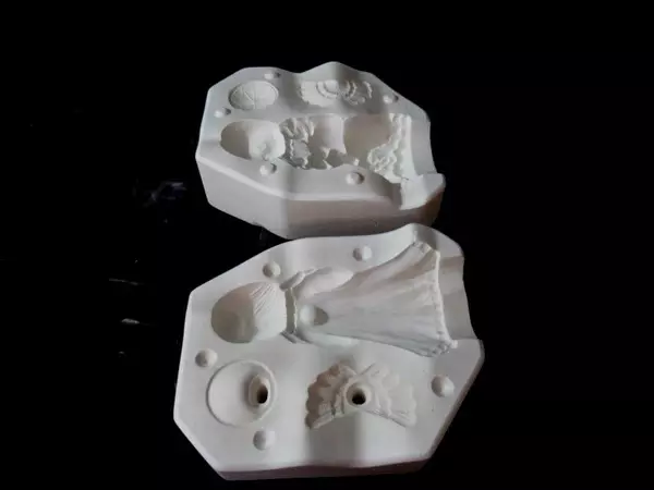 Vintage 1986 Aona's Molds Ceramic Slip Casting Mold Slip Angel With Lantern D363