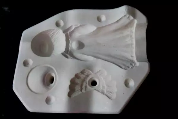 Vintage 1986 Aona's Molds Ceramic Slip Casting Mold Slip Angel With Lantern D363