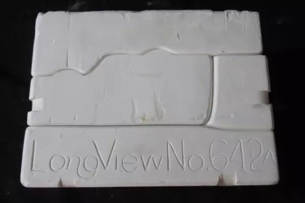 Longview Mold Company Painted Red Start Ceramic Casting Mold Slip No. 642A