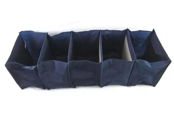 Lot of 2 Blue 5 Compartment Hanging Closet Organizer Shelf Mainstays Clothing