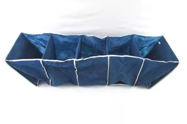 Lot of 2 Blue 5 Compartment Hanging Closet Organizer Shelf Mainstays Clothing