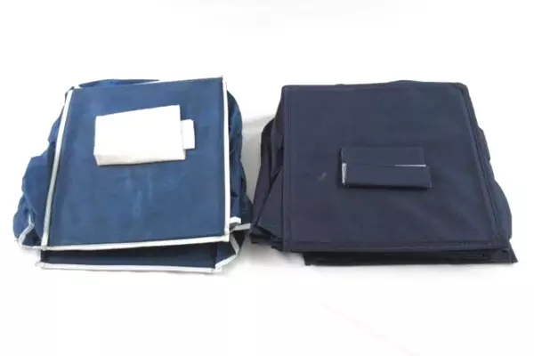 Lot of 2 Blue 5 Compartment Hanging Closet Organizer Shelf Mainstays Clothing