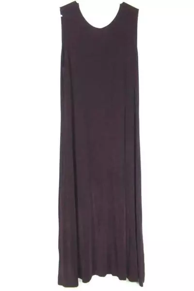 Vintage Melody Sleeveless Maxi Dress Women's Size 1X Purple Ribbed Acetate