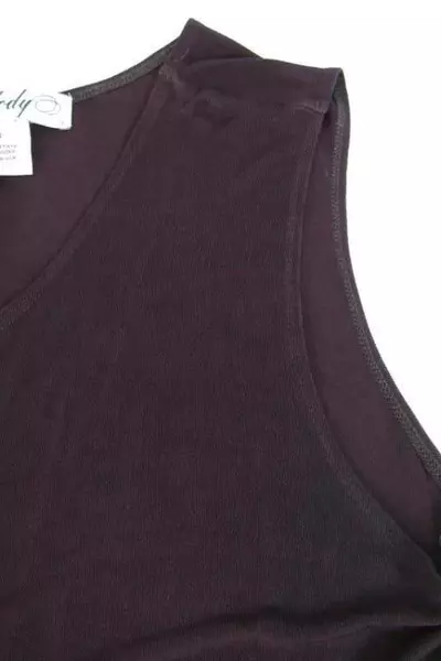 Vintage Melody Sleeveless Maxi Dress Women's Size 1X Purple Ribbed Acetate
