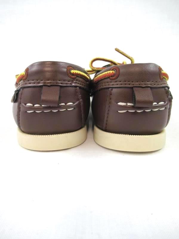 OshKosh Bgosh Deck Shoes Loafers Brown Yellow Laces Top Stitching Boy's Size 11