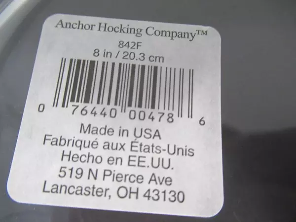 Set of 2 Anchor Hocking 8" Glass Luncheon Plates Presence Clear 842F