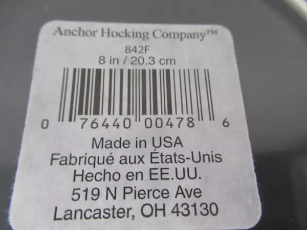 Set of 2 Anchor Hocking 8" Glass Luncheon Plates Presence Clear 842F