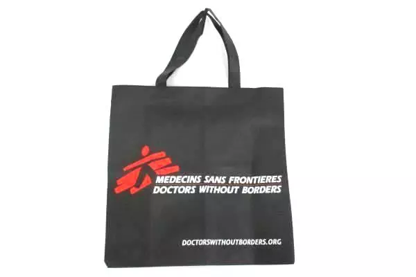Doctors Without Borders Black Tote Shopping Bag Reusable Eco Friendly