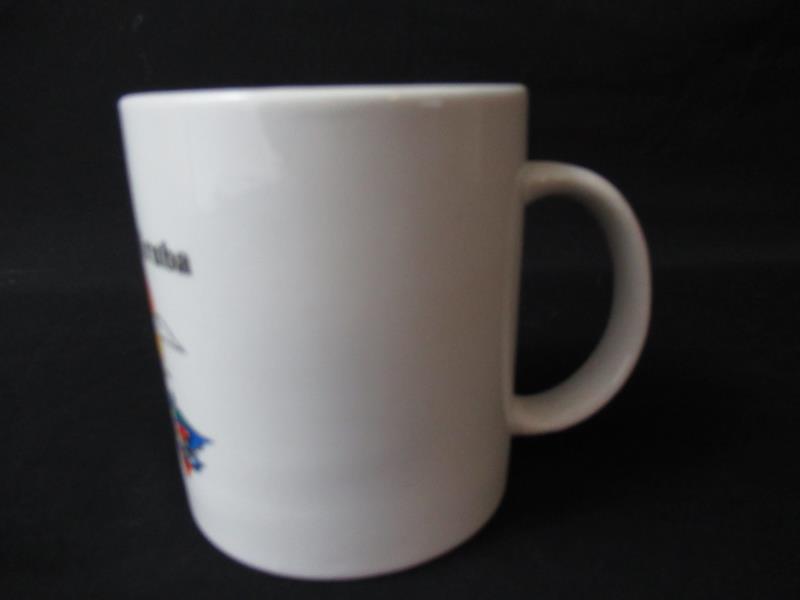 Aruba Sailboat Sunset Coffee Tea Mug Cup 12 Ounce White Vintage Souvenir